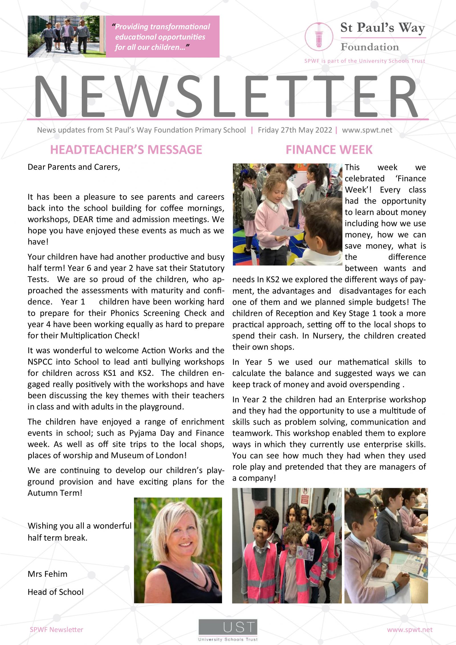 Foundation School Newsletter - Summer 1 2022 - St Paul's Way