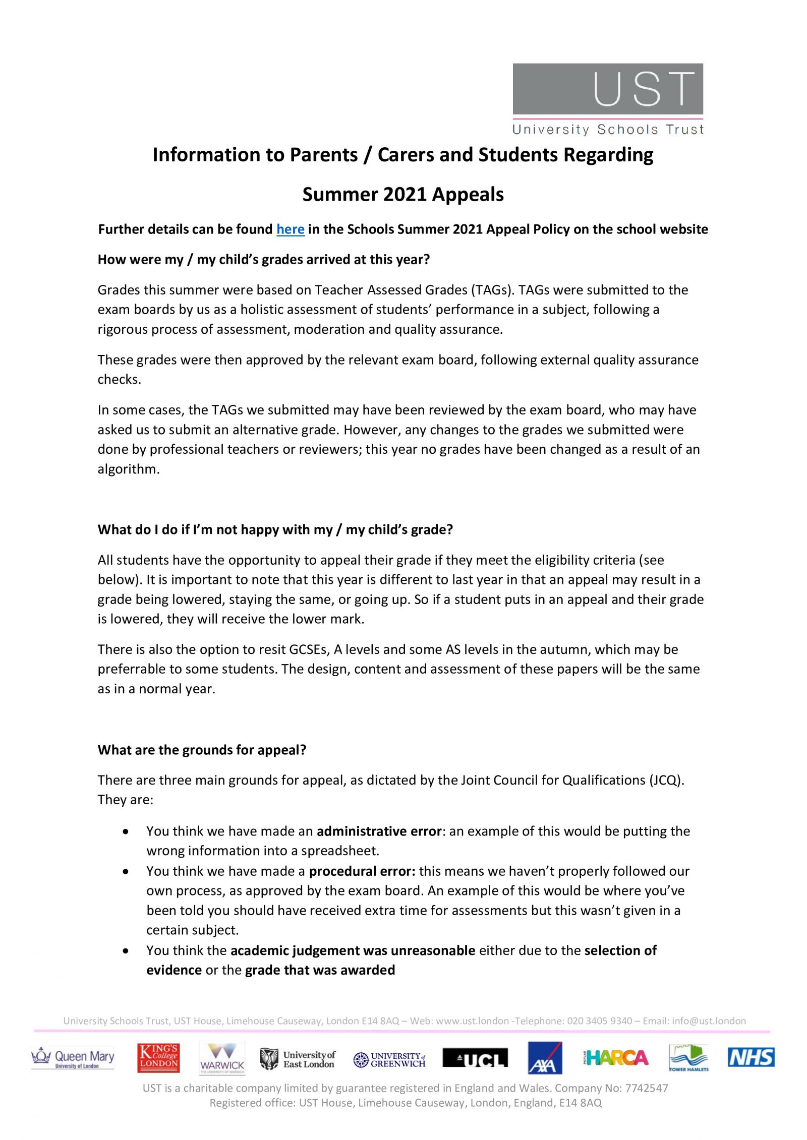 Summer 2021 Results Bulletin - St Paul's Way